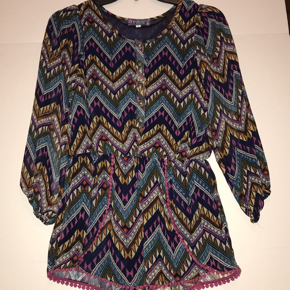 MultiColor Long Sleeve Romper